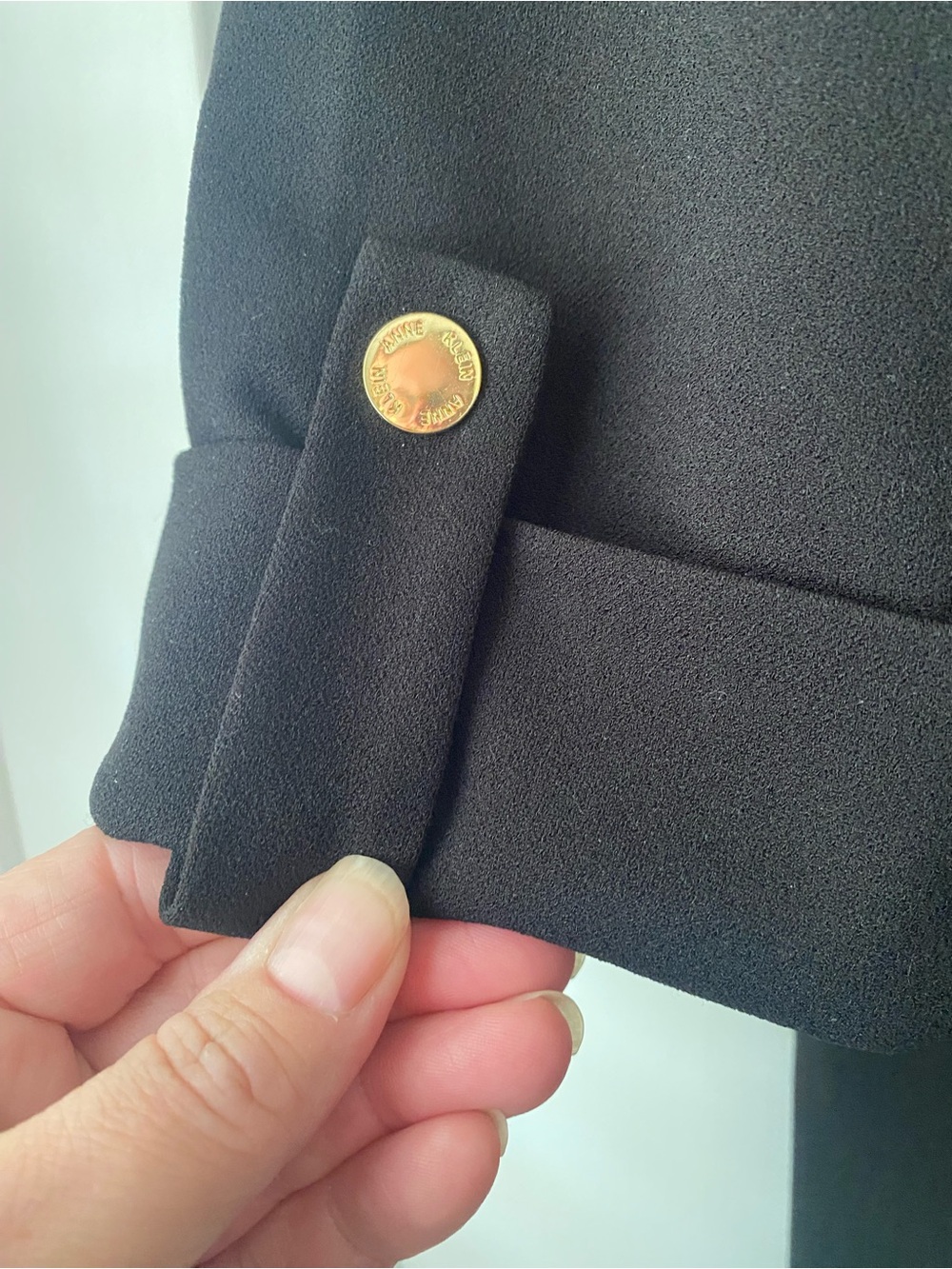 Anne Klein longline black oversized blazer jacket L - Picture 3 of 5